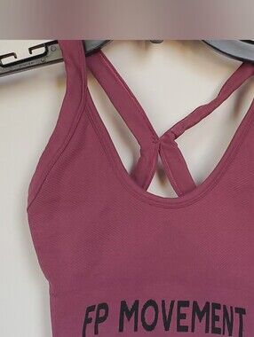 Free People Movement Pink Ribbed Sports Bra Racerback Xs/s